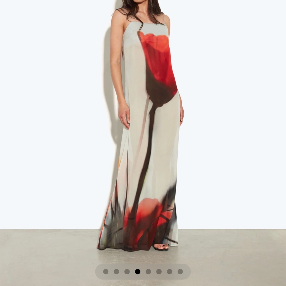 Rat & Boa Strapless Red and Black Floral Dress - Picture 2 of 4